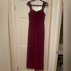 Azazie bridesmaid dress in raspberry